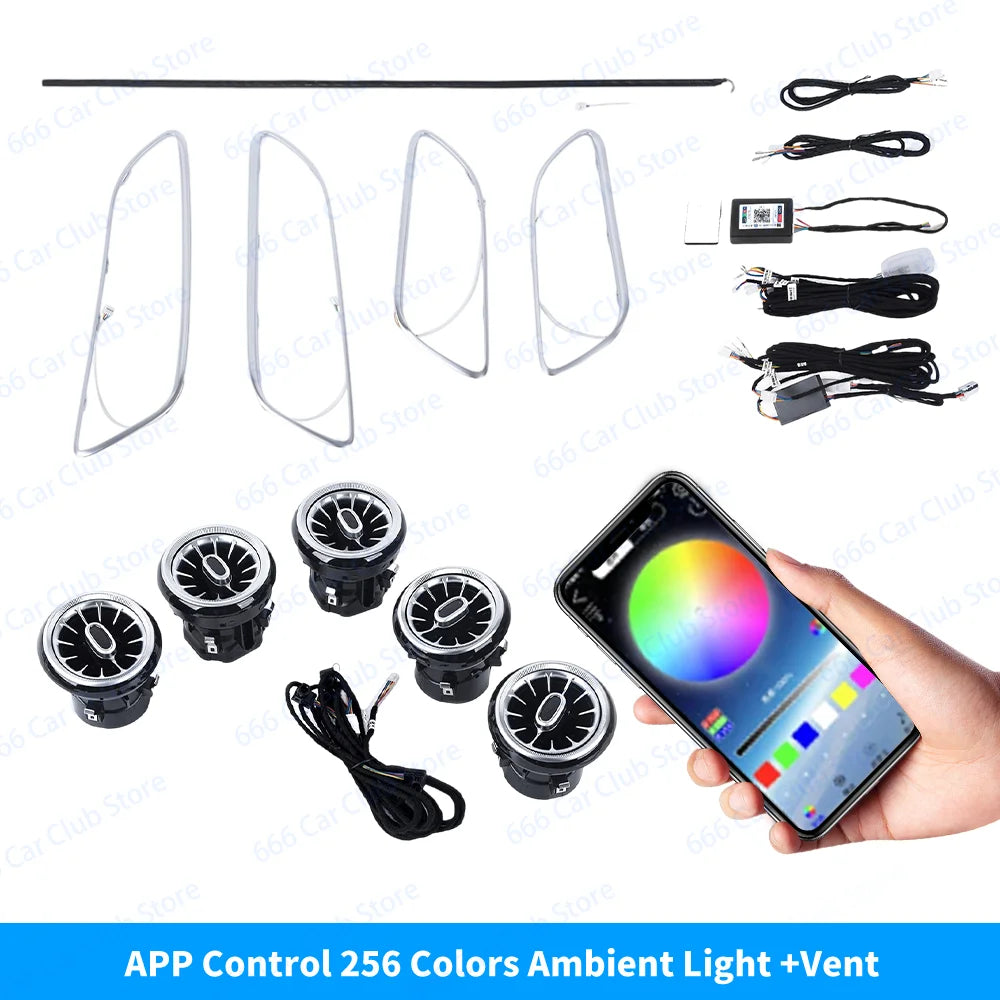 12-Color LED Turbo Vent Lights For Mercedes W117 W176 W156 256 Color Suit 3 China Mainland – Car Accessories | MotorWorld Marketplace