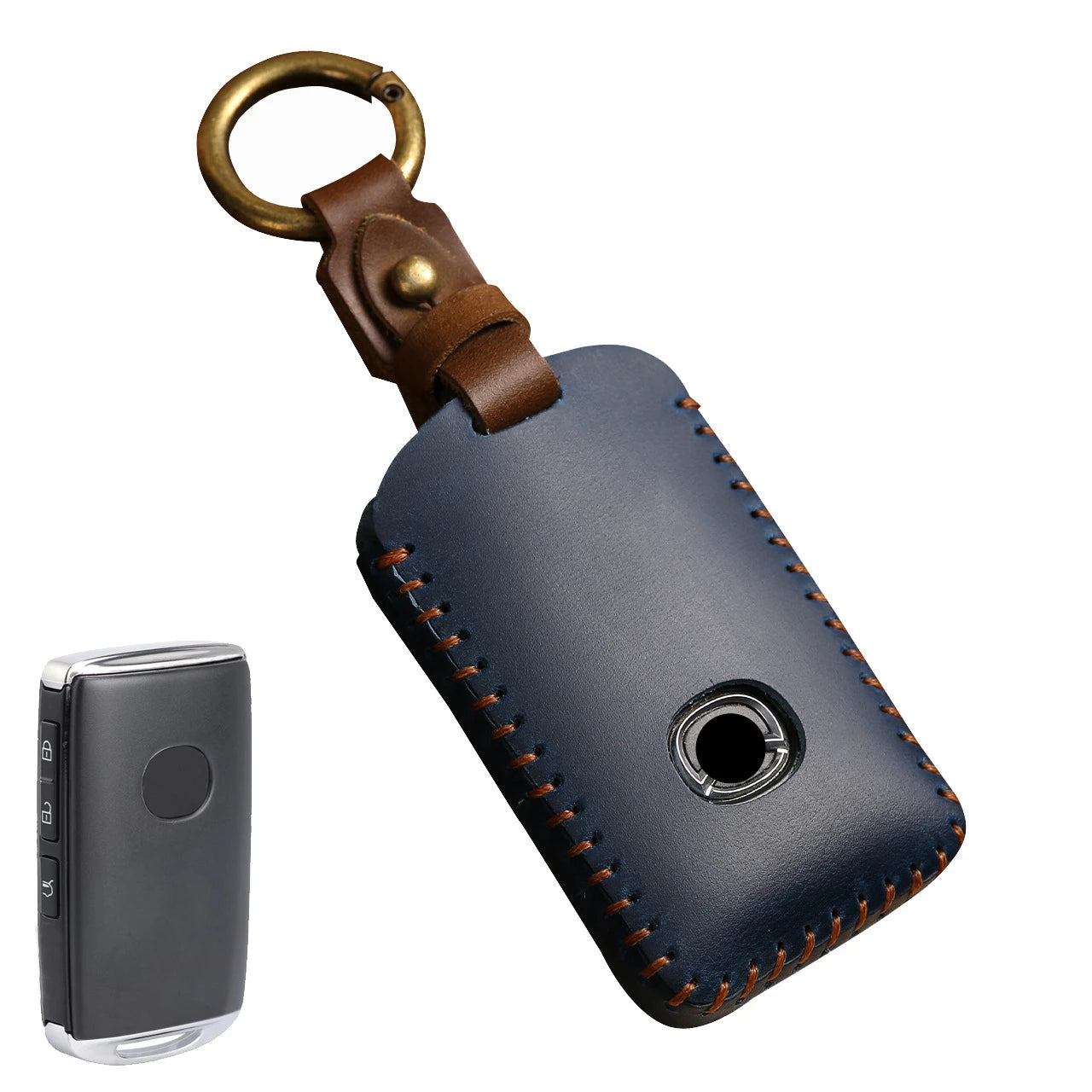 Premium Leather Mazda Key Case, Fits 3/4 Button, Durable