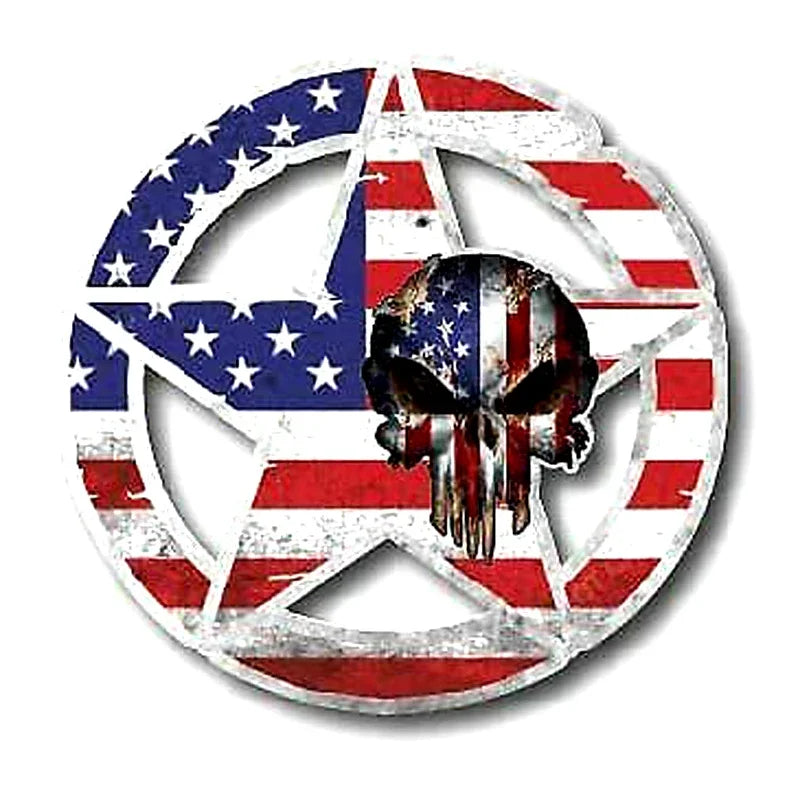 ARMY Star Skull USMC Flag Decal – Patriotic Car Sticker – Car Accessories | MotorWorld Marketplace