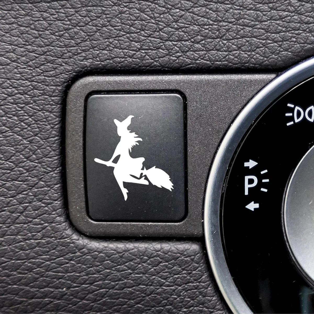 Witch Car Button Vinyl Decals – Spooky Halloween Interior Decor W-2PCS – Car Accessories | MotorWorld Marketplace