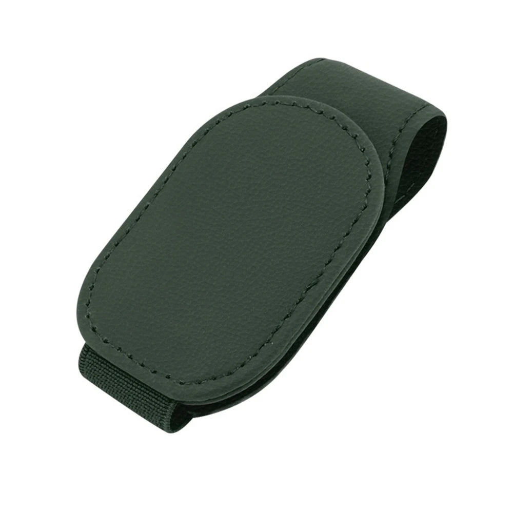 Magnetic Leather Car Eyeglass Clip | Universal Sunglass Holder green – Car Accessories | MotorWorld Marketplace