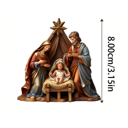 Pendentif de rétroviseur de voiture avec prière de la famille Jésus
