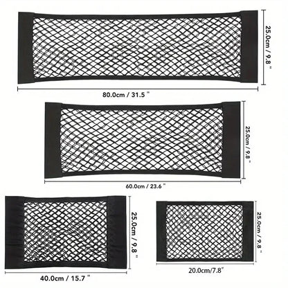 Filet de rangement universel à double maille pour coffre de voiture et filet coupe-feu