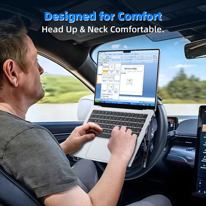 Foldable Car Laptop Mount, 5-Height Adjustable, Metal – Car Accessories | MotorWorld Marketplace