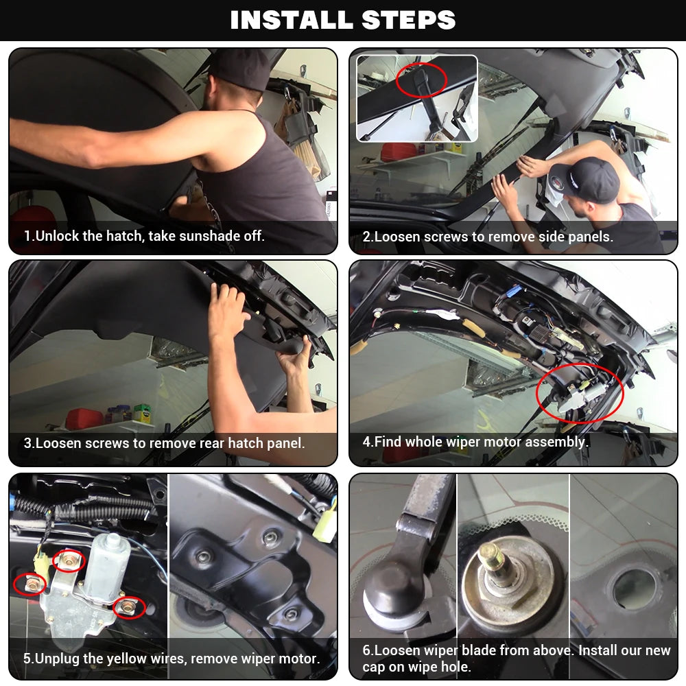 Aluminum Rear Wiper Delete Kit for Honda Toyota Mazda Nissan – Car Accessories | MotorWorld Marketplace