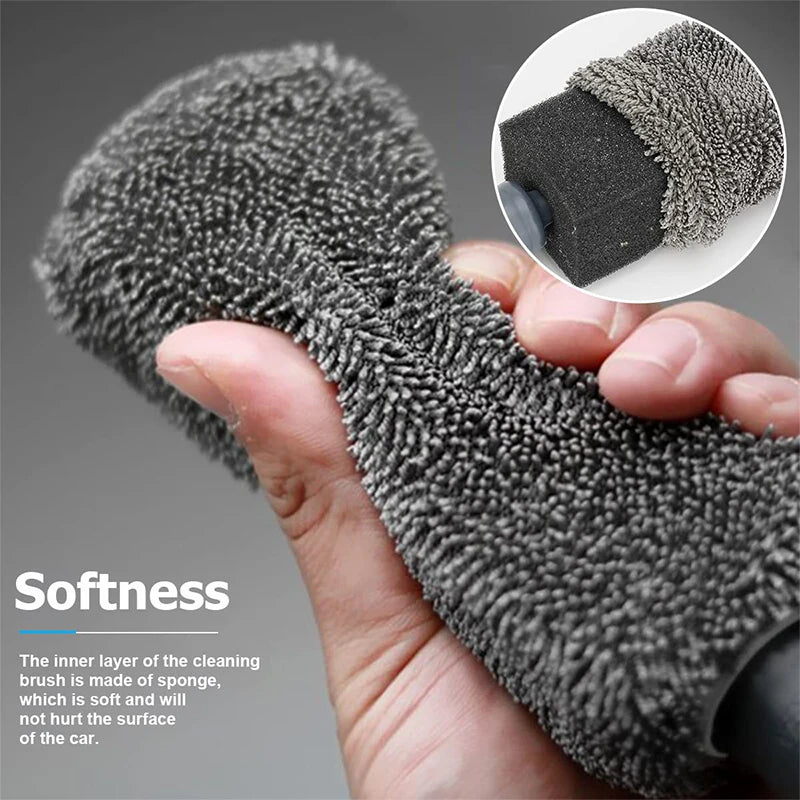 Ultra-Fine Fiber Wheel Brush - Scratch-Free Tire Cleaning Tool