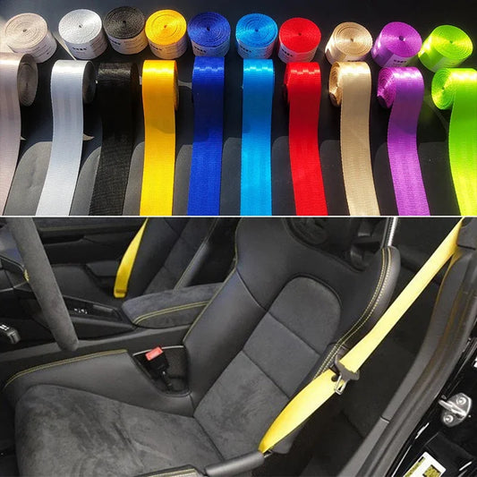 **3.6M Racing Seat Belt Webbing – Reinforced, Certified Safety** – Car Accessories | MotorWorld Marketplace