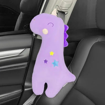 (NOT SOLD TO USA) Cute Plush Dinosaur & Unicorn Seat Belt Covers – Universal Fit – Car Accessories | MotorWorld Marketplace