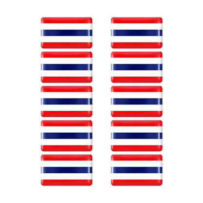 10pcs Epoxy Flag Badge Decals UAE, NL, RU, BR, IT, TH
