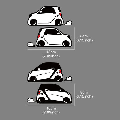 Racing Vinyl Decal Set for Smart Fortwo