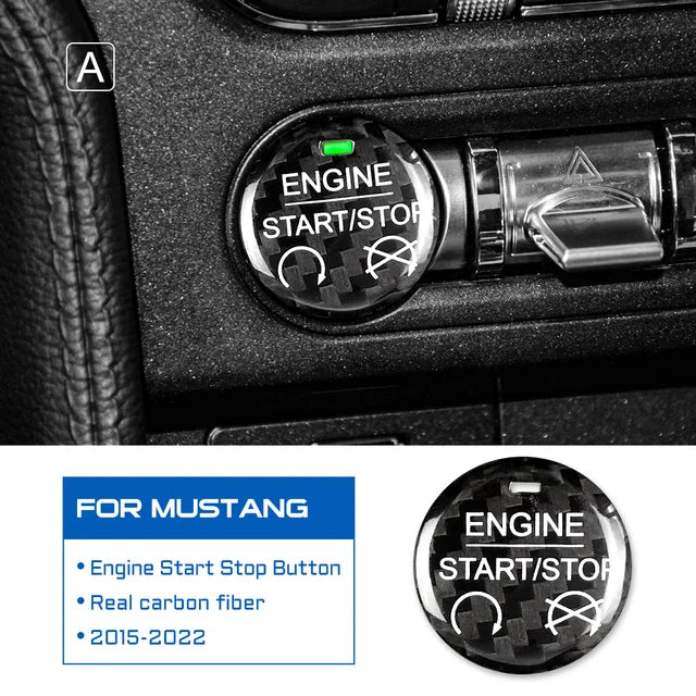 Real Carbon Fiber Interior Trim for Ford Mustang 2015-2023 01 Hrad Carbon – Car Accessories | MotorWorld Marketplace