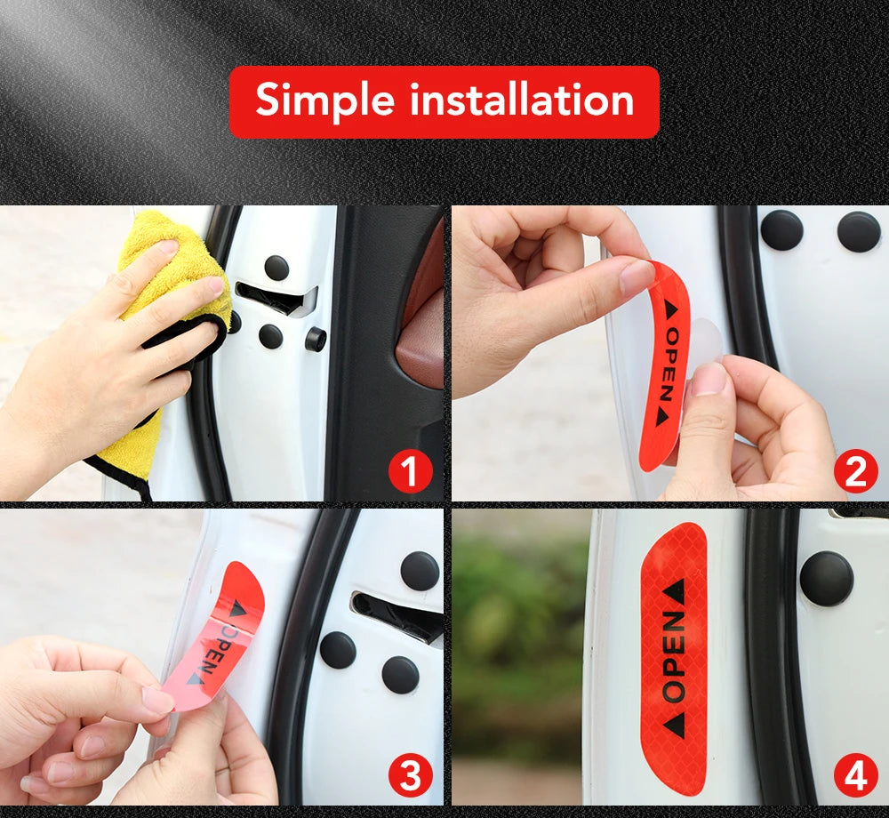 Car Door Warning Reflector Tape for Dacia Duster Logan Sandero