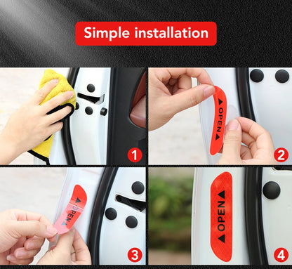 Car Door Warning Reflector Tape for Dacia Duster Logan Sandero