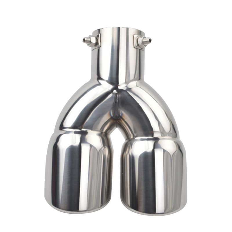 Universal Double Outlet Chrome Muffler Tip