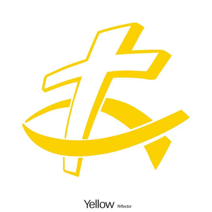 Christian Fish Cross Car Sticker – Waterproof Auto Decal