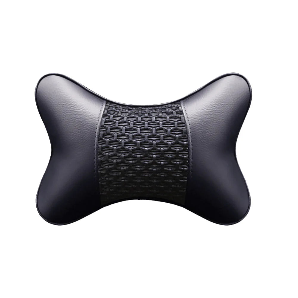 Premium Cowhide Car Neck Pillow – Universal, Soft, Breathable 1901 black – Car Accessories | MotorWorld Marketplace