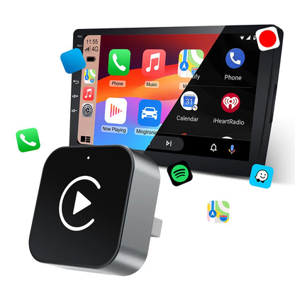 2-in-1 Wireless CarPlay & Android Auto Adapter, Plug & Play