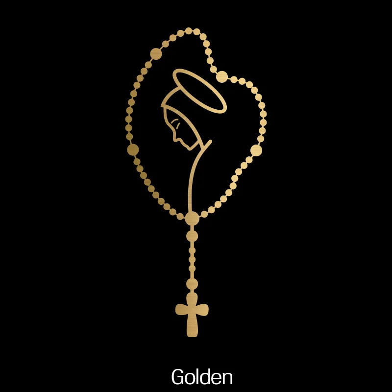 Our Lady Rosary Car Decal – Rear Window Auto Sticker 1pc