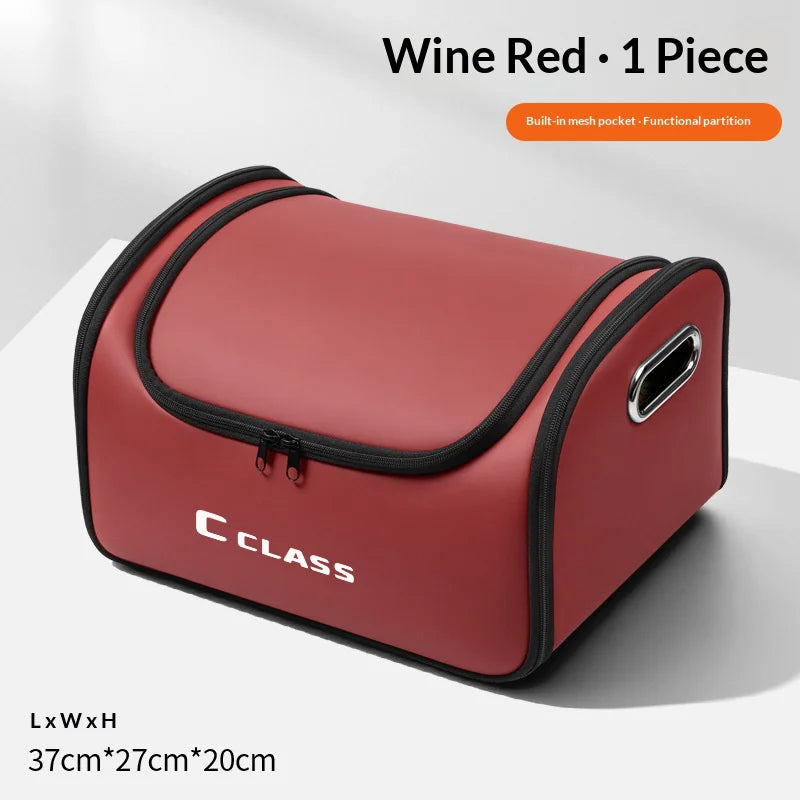 Mercedes C-Class Leather Trunk Organizer Folding Storage Box Red – Car Accessories | MotorWorld Marketplace