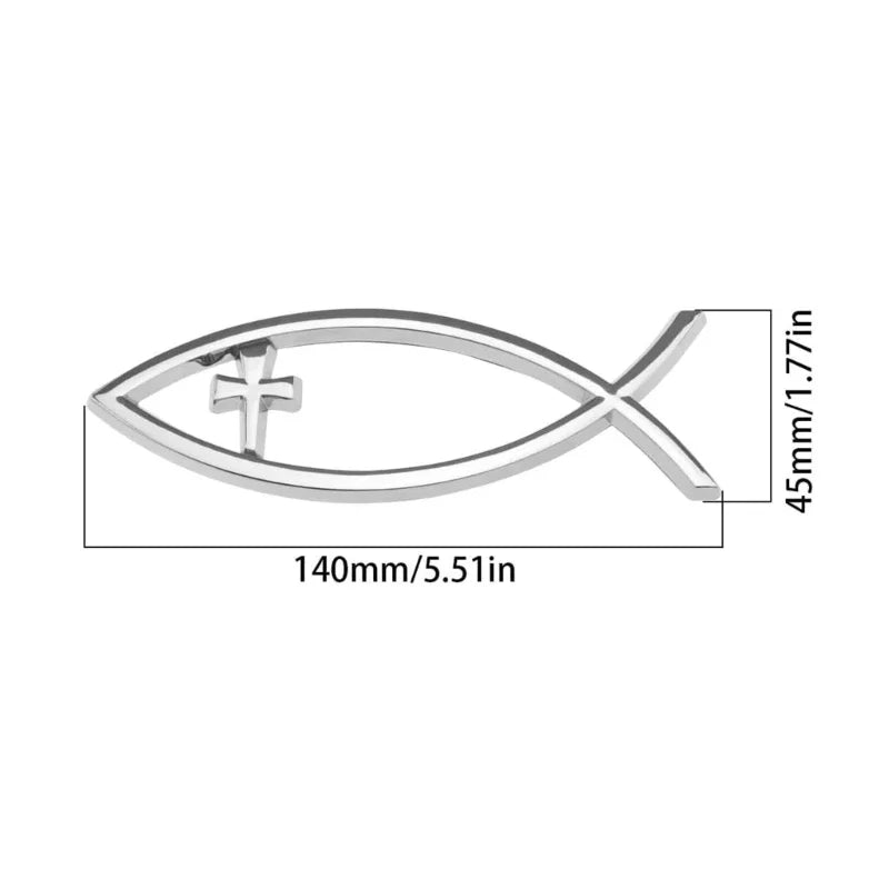 Waterproof Ichthys Car Sticker – Christian Fish Badge Decal – Car Accessories | MotorWorld Marketplace