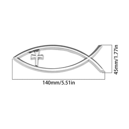 Waterproof Ichthys Car Sticker – Christian Fish Badge Decal – Car Accessories | MotorWorld Marketplace