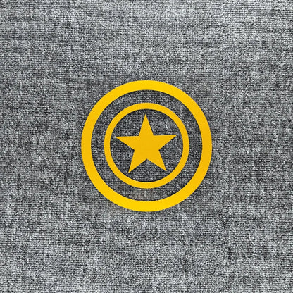 Reflective American Captain Shield Sticker – Auto & Moto Decor Yellow Reflective A – Car Accessories | MotorWorld Marketplace