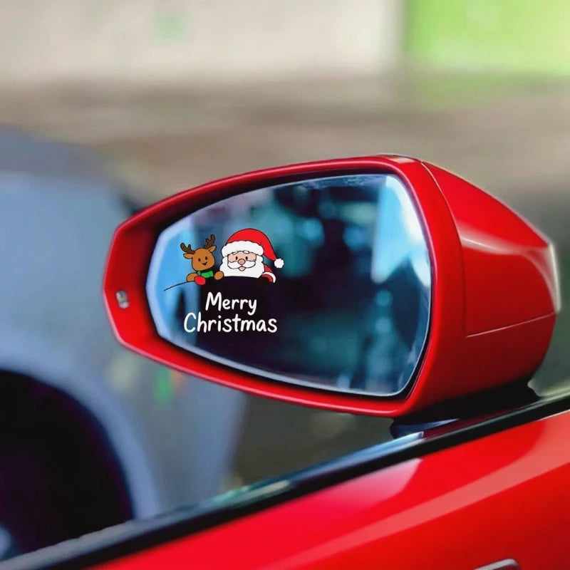Christmas Santa & Reindeer Stickers for Cars, Bikes & Mirrors