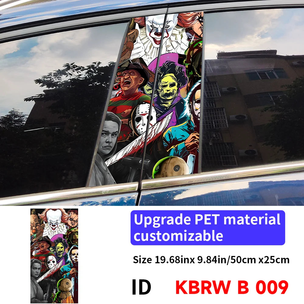 Horror Ghost B Pillar Car Stickers | Waterproof, UV-Proof 009 – Car Accessories | MotorWorld Marketplace