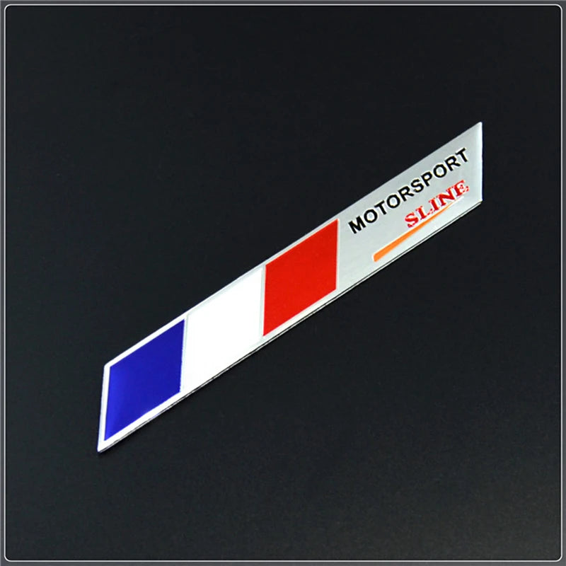3D Aluminum France Flag Emblem Badge for Peugeot/Renault/Cítroen
