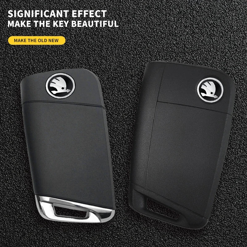 Metal Key Emblem Sticker for Skoda Models