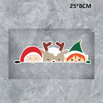 Christmas Santa Claus Waterproof Reflective Car Sticker Decal