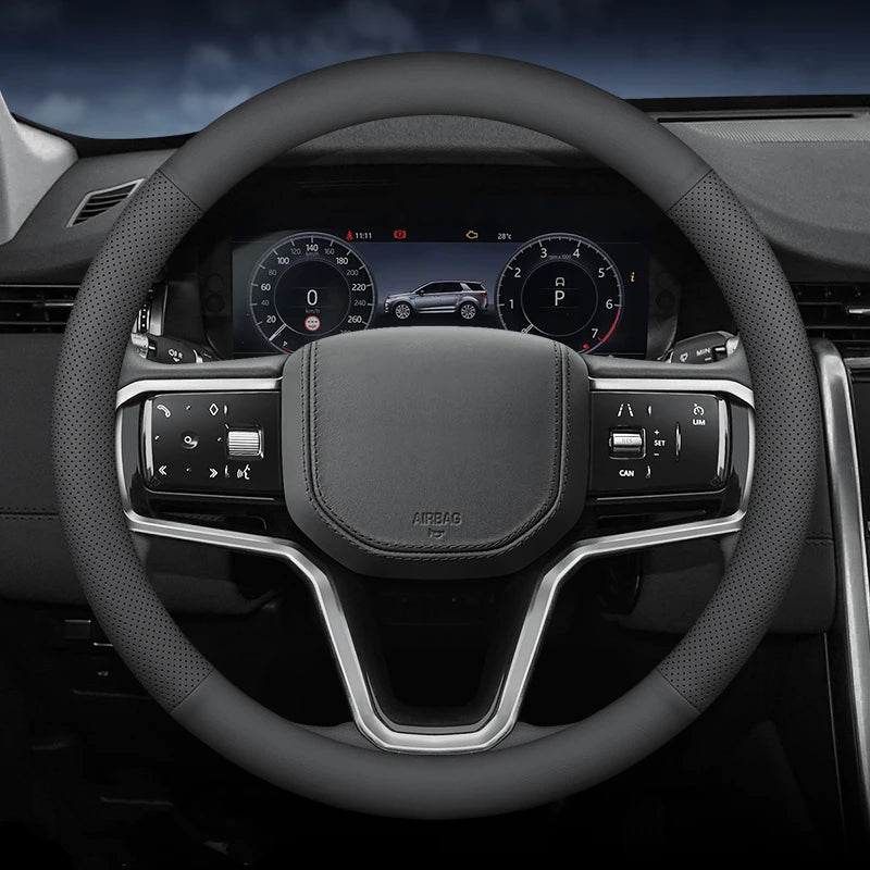 Premium Leather Steering Wheel Cover for Mercedes 38cm – Car Accessories | MotorWorld Marketplace