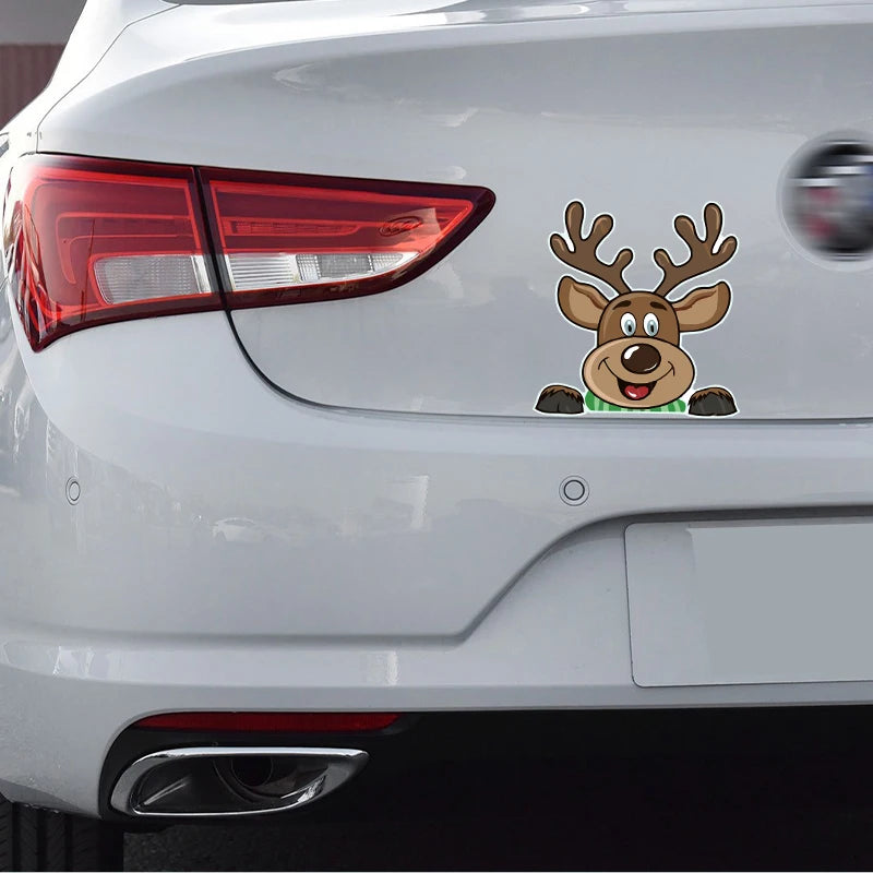 Christmas Santa Claus Waterproof Reflective Car Sticker Decal
