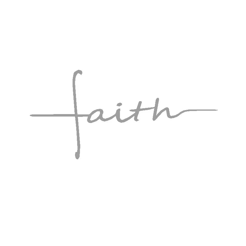 Faith Cross Vinyl Decal – Car Window & Laptop Christian Decor