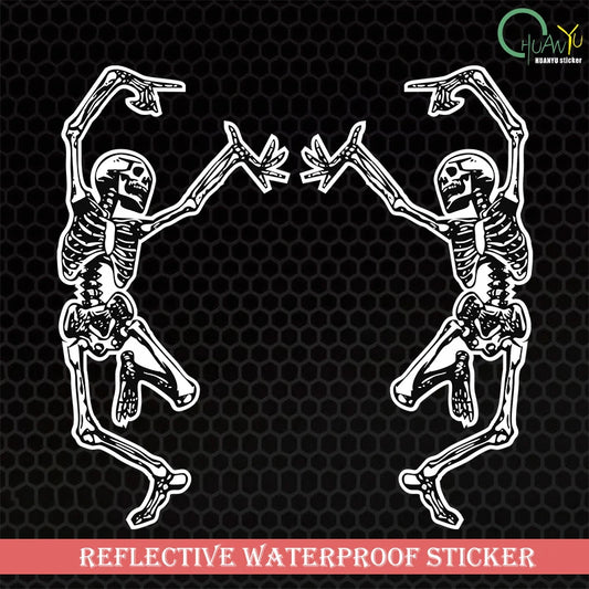 Funny Dancing Skull Reflective Waterproof Car Sticker - Pro Quality – Car Accessories | MotorWorld Marketplace