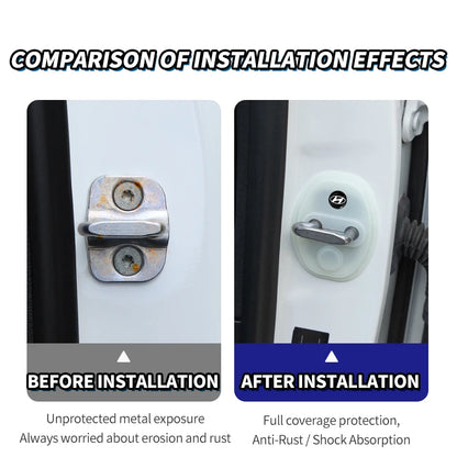 4Pcs Silicone Door Lock Covers for Hyundai