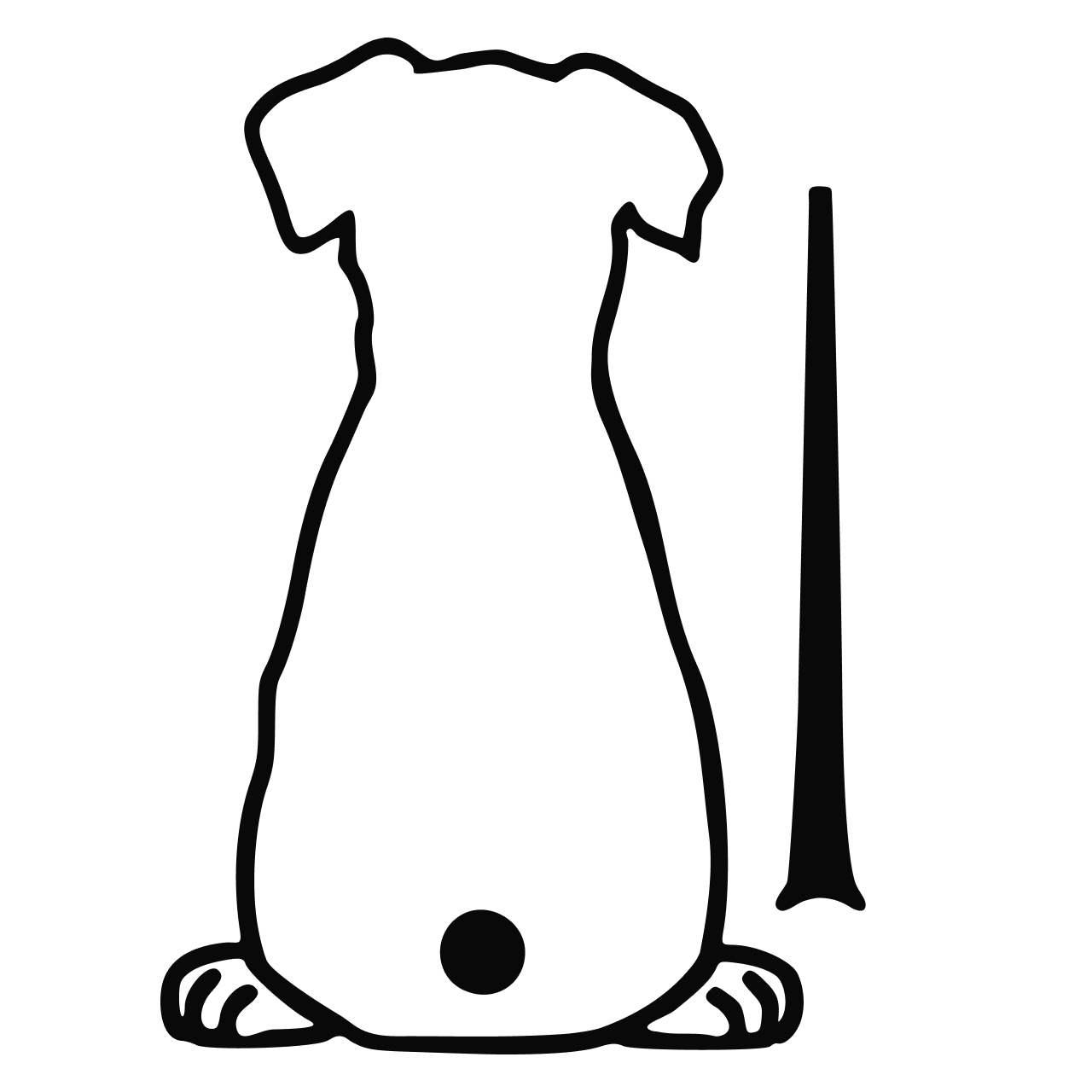 Cute Dog Wiggling Tail Rear Wiper Decal – Waterproof Vinyl black 17X12cm – Car Accessories | MotorWorld Marketplace