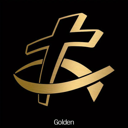 Christian Fish Cross Car Sticker – Waterproof Auto Decal