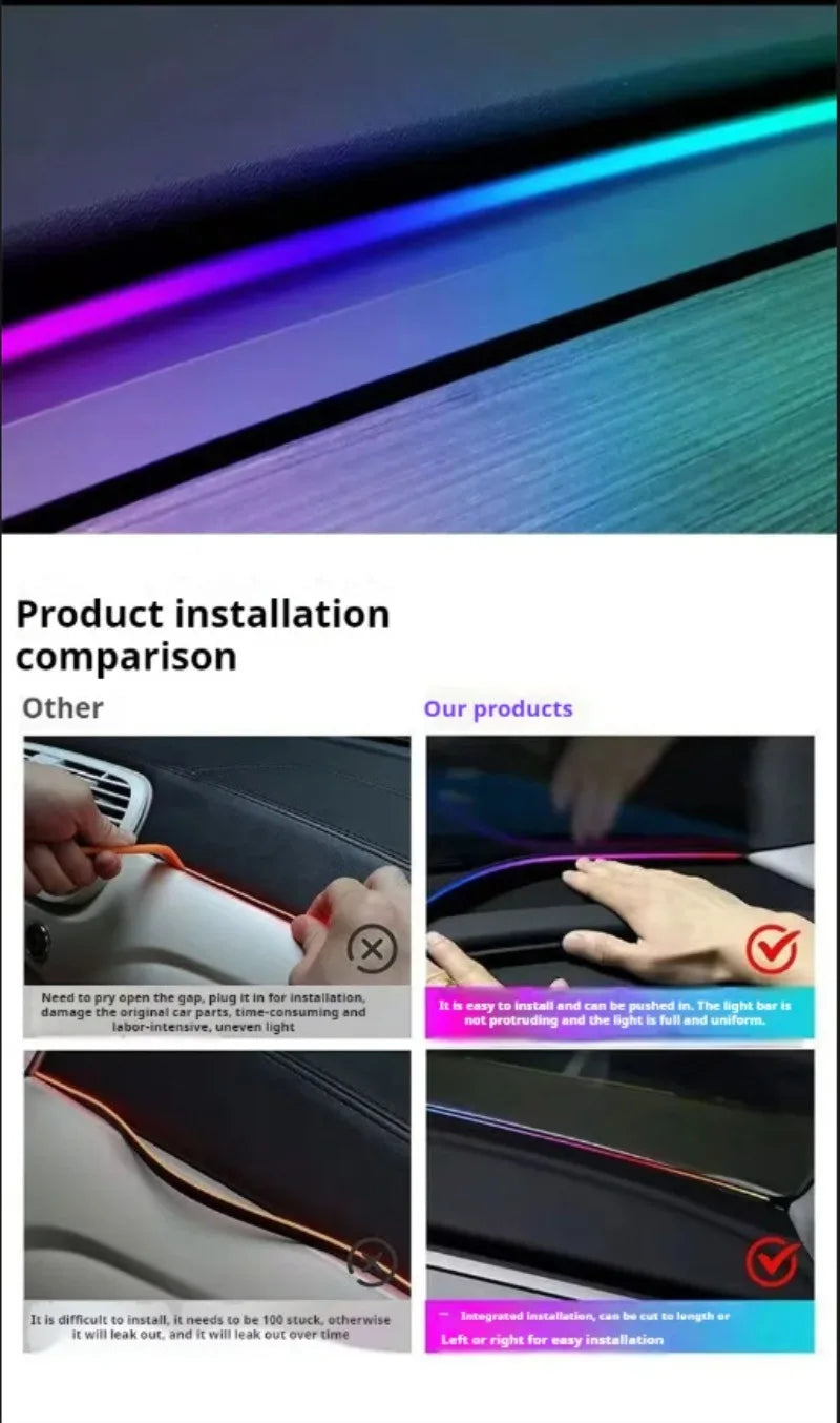 Front Windshield RGB LED Light 150/140cm APP USB Remote – Car Accessories | MotorWorld Marketplace