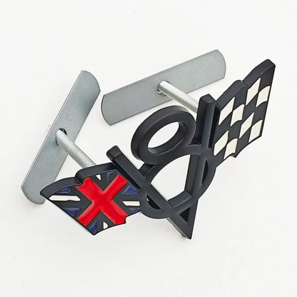 Universal 3D Metal V8 Flag Badge Emblem