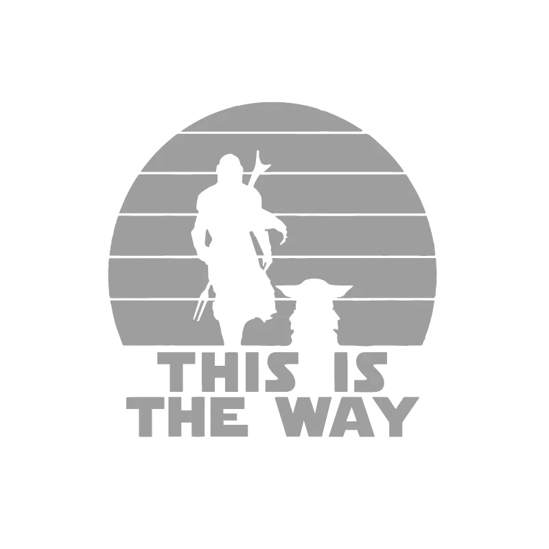 Classic Sci-Fi Vinyl Sticker – "This Is The Way" Car/Laptop Decor QT13495 Light Grey – Car Accessories | MotorWorld Marketplace