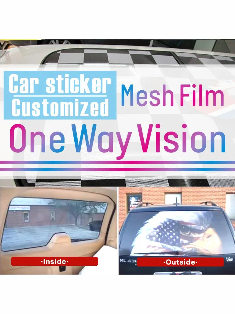 Custom One-Way Vision Car Rear Window Vinyl | Waterproof – Car Accessories | MotorWorld Marketplace