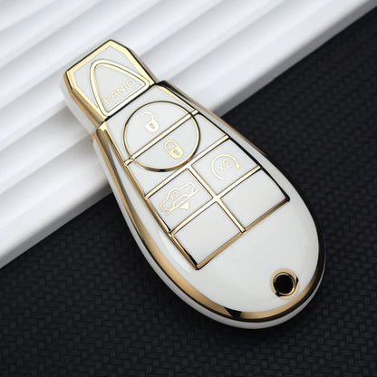 TPU 5-Button Key Cover for Chrysler Dodge Jeep Fiat—Durable
