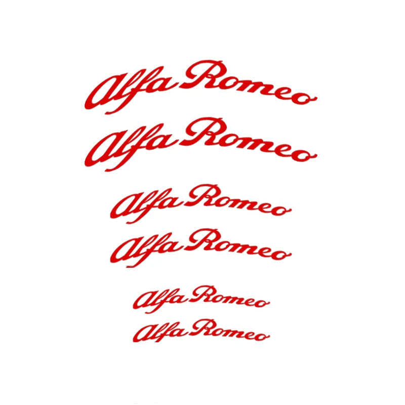 6pcs Alfa Romeo Brake Caliper Stickers Heat Resistant Decals Red – Car Accessories | MotorWorld Marketplace