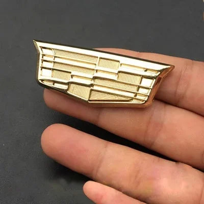 (NOT SOLD TO USA) 3D Metal Emblem Badge for Cadillac Escalade DTS SRX XT5 Gold-Small – Car Accessories | MotorWorld Marketplace