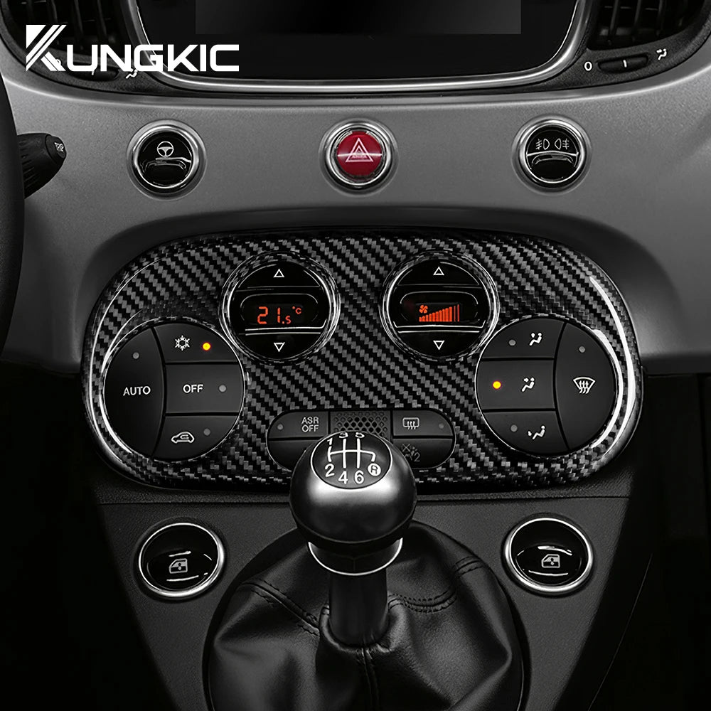 Real Dry Carbon Fiber AC Frame Cover for Abarth 595/695 Fiat