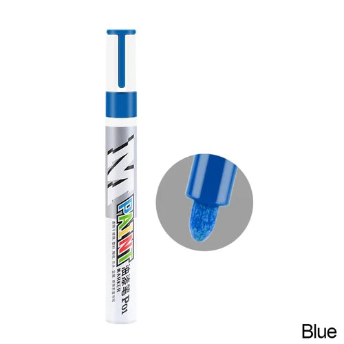 White Waterproof Tyre Paint Marker Pen – Permanent, Pro Grade Blue – Car Accessories | MotorWorld Marketplace