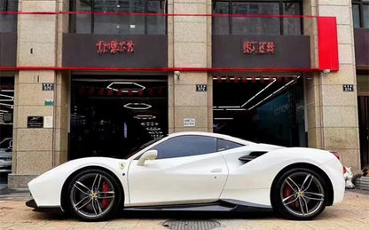 (NOT SOLD TO USA) Real Dry Carbon Fiber Side Splitters for Ferrari 488 GTB – Car Accessories | MotorWorld Marketplace