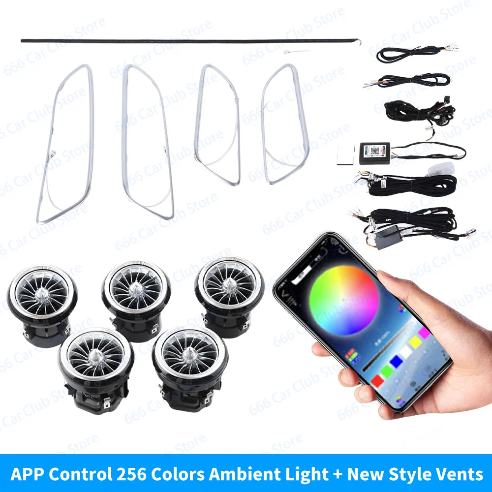 12-Color LED Turbo Vent Lights For Mercedes W117 W176 W156 256 Color EQS Suit 4 China Mainland – Car Accessories | MotorWorld Marketplace