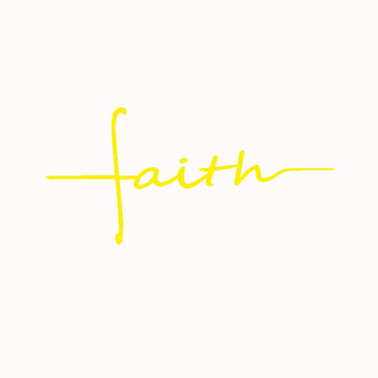 Faith Cross Vinyl Decal – Car Window & Laptop Christian Decor
